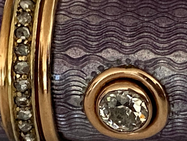 Faberge Antique Enamel and Diamond Portcigar Cigar Holder from image 3