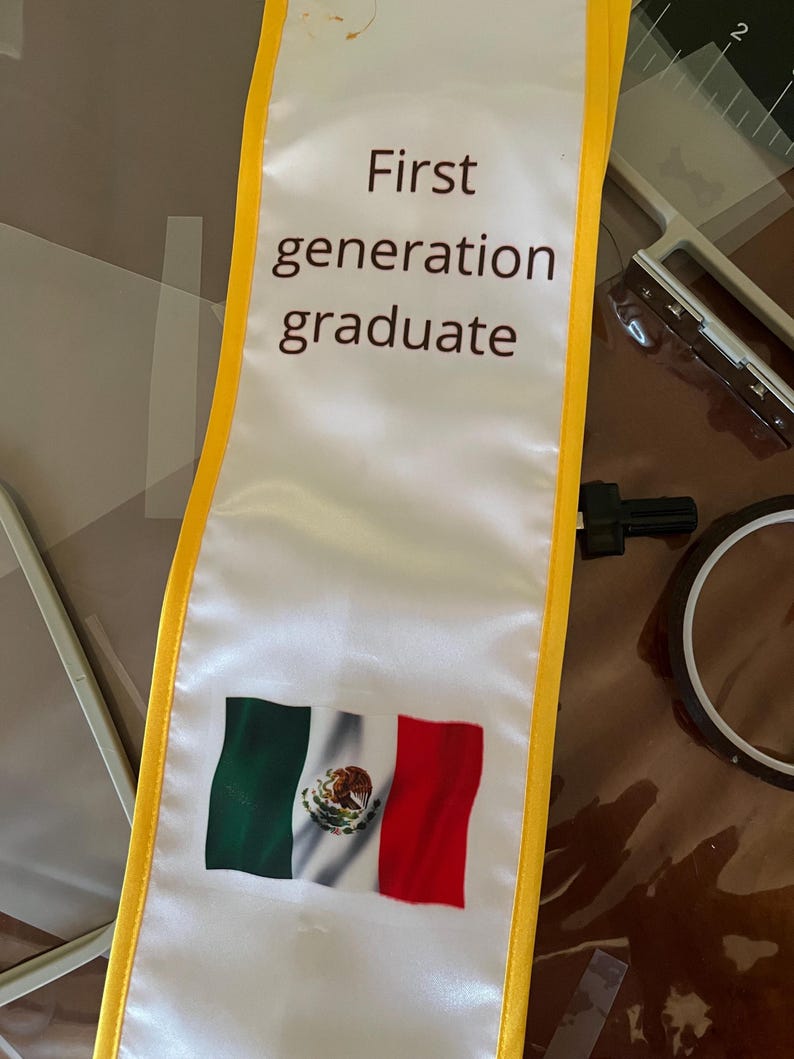 Embroidered Stole White Gold Graduation Sash and Gold and Whit Blue ...