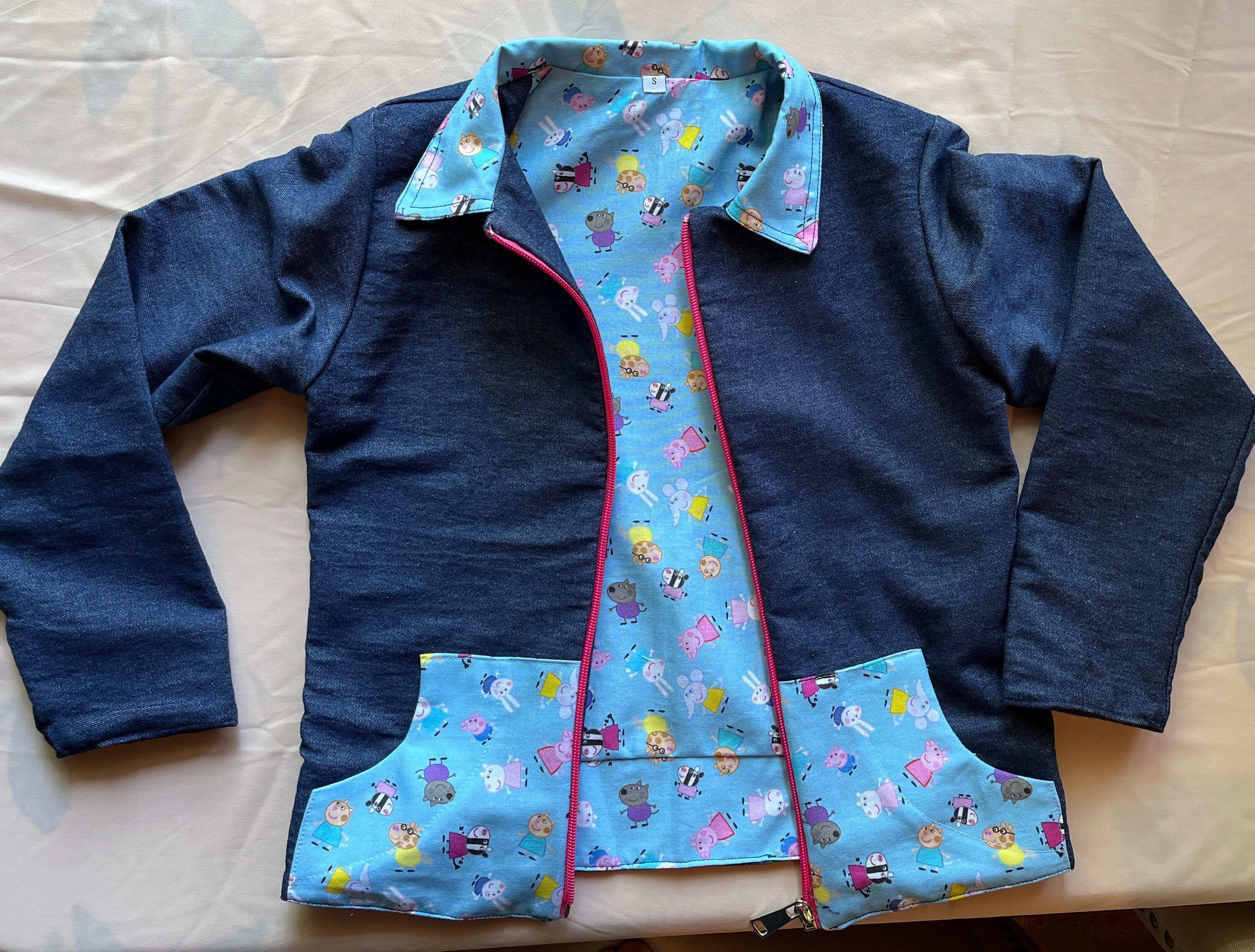 Girls Peppa Pig Jacket. Coat Blue Pink Etsy Singapore