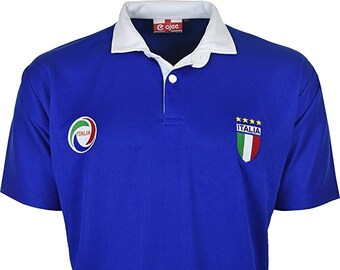Men talia Football Supporter Polo Shirt: Embroidered Logo, Button-Down Collar