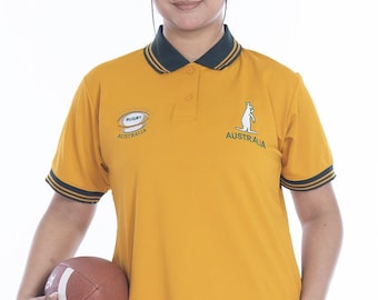 Australia Rugby women tee shirt, embroidered logo shirt, fan top