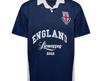 England Lionesses Euro Champions T-Shirt | Embroidered Navy Football Top