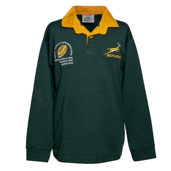 2023 Rugby Champion South Africa Rugby Shirt Christmas gift Unisex Kids present Long sleeve 0-3 month to 13 Years