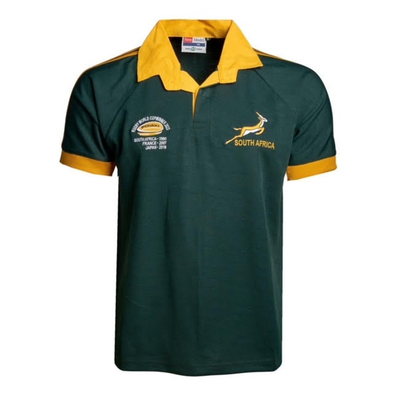 Springboks Rugby World Cup Winners 2023 Half Sleeve Men Tshirt Button