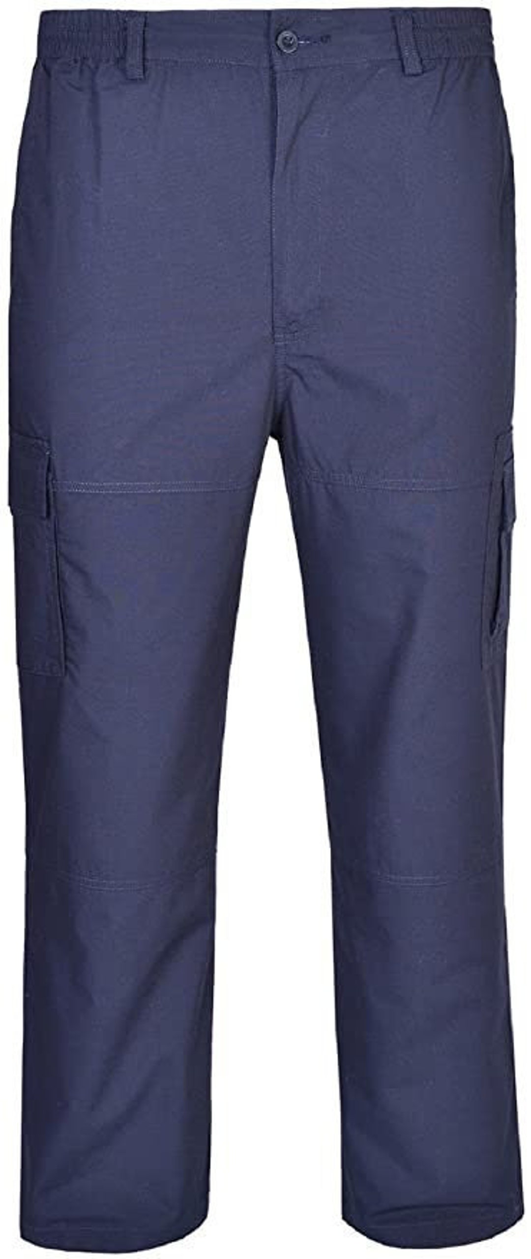 Mens Rugby Style Trousers Cargo Combat Elasticated Waist Six Pockets