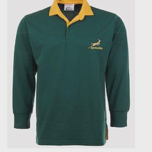 Camiseta de rugby de Sudáfrica: Camiseta de campeones bordada - Manga larga