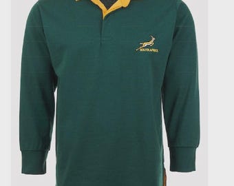 Maillot de rugby Afrique du Sud : maillot de champion brodé - Manches longues