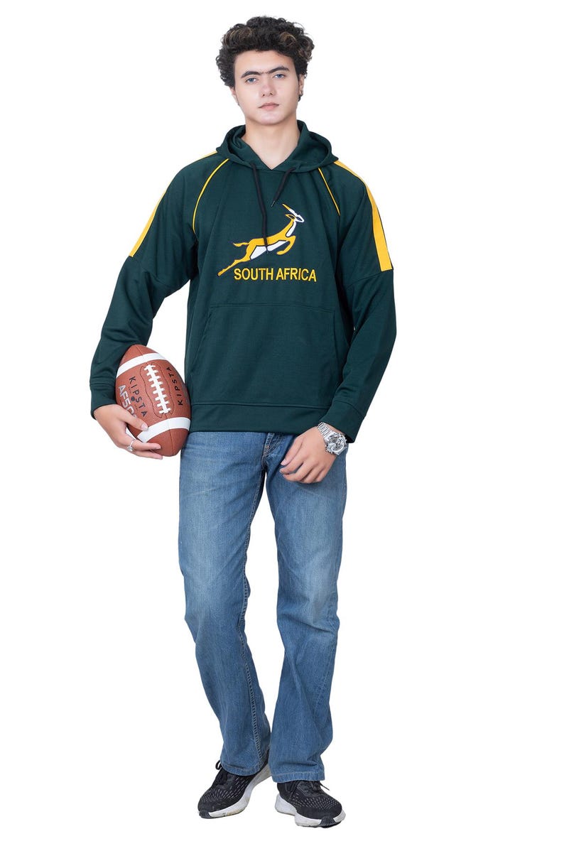South Africa Rugby Hoodie: Embroidered Springboks Pullover - Etsy