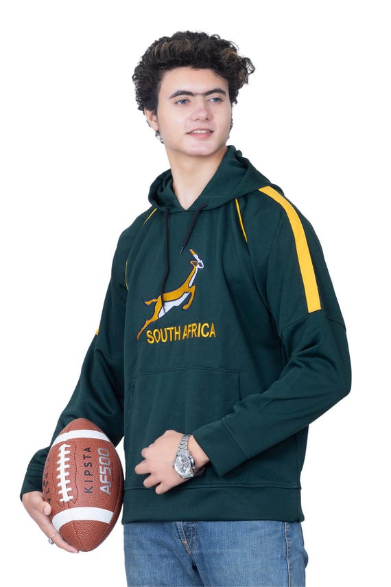 Rugby Fan Gift Pullover Hoodie Unisex South Africa Long Sleeve Springboks Size XS to XXL Etsy