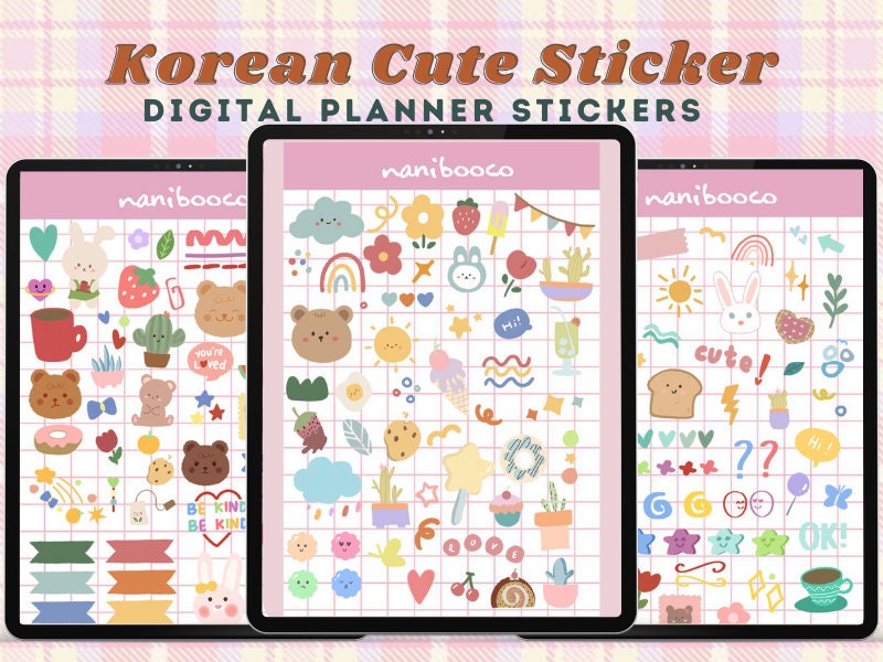 Cute Digital Planner Sticker 148 Korean Cute Stickers PNG - Etsy ...