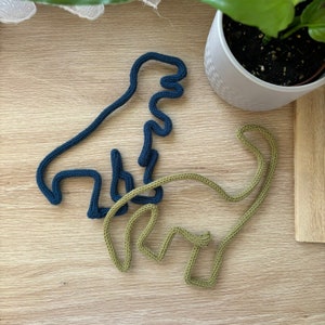 Knitted Dinosaurs, Dinosaurs, Nursery, Playroom, Kids Room, Wire Art, Knitted Wire, Wall Art, Kids Room Decor, Wall Decor