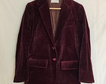 Vintage Roth Le Cover Medium size 8 Burgundy Velvet Blazer
