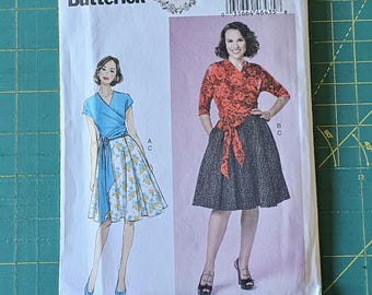 Sewing Pattern B6285 Butterick Patterns by Gertie Misses Top & Skirt Size 14 16 18 20 22