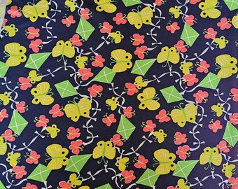 Fabric Vintage Rare Lilly Pulitzer double knit fabric Binky designed by Leigh Martin - Screenprint Key West Handprint Fabrics 2 Yards