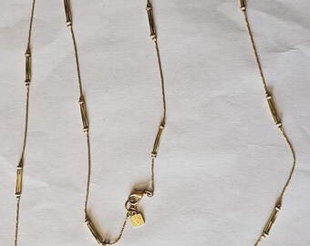 Vintage Anne Klein Gold Tone Necklace 17 grams .60 oz 44"