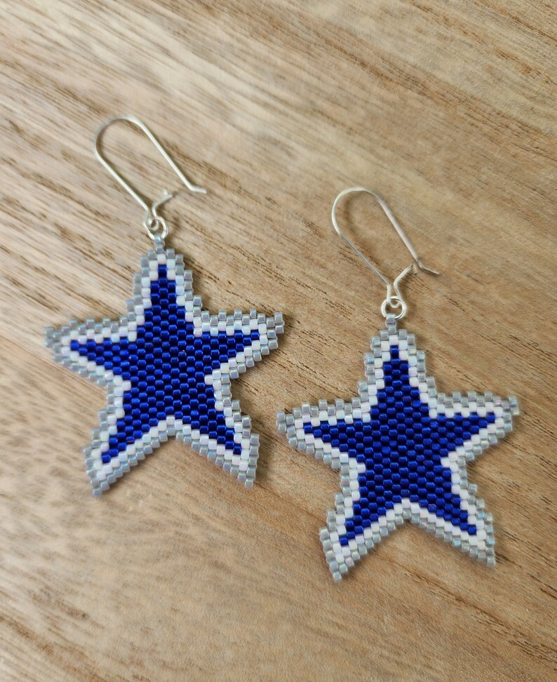 Dallas Cowboys Star Earrings Etsy