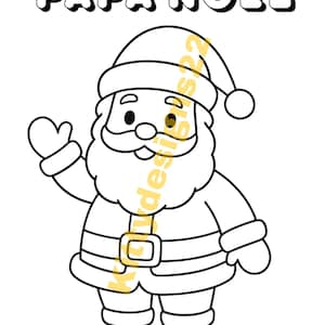 Santa Claus coloring pages, Santa Claus coloring sheet, 2 sheets for coloring, draw for color, coloring pages
