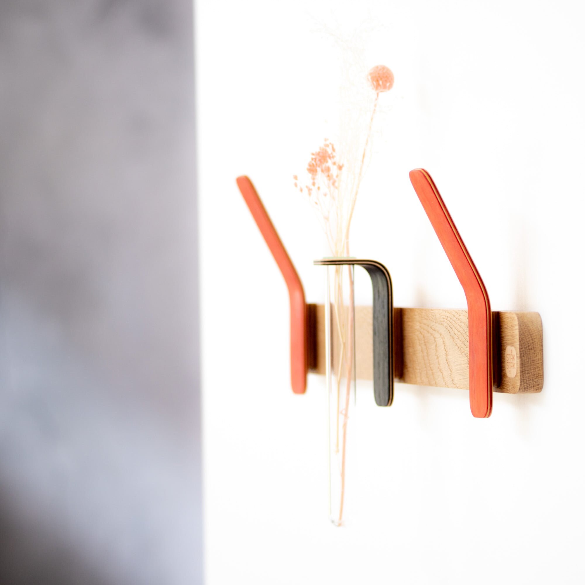 Wooden Colorful Modular Coat Rack - Made in France, L'amoureux Wall ...