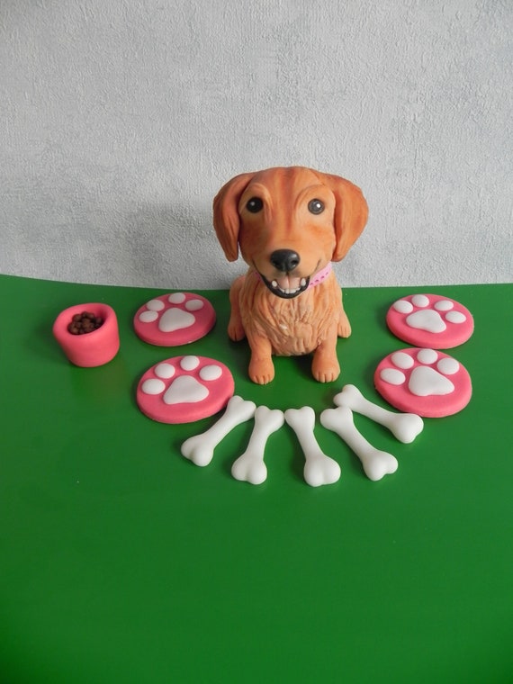 Dog Cake Topper for Birthday Cake Decoration With Fondant Dog Figure for Birthday Party Decor Etsy Canada
