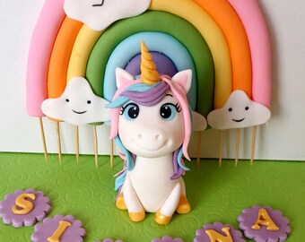 24 Stück Einhorn Cake Toppers – Regenbogen, Herz & Krone Deko Für Cupcakes & Kindergeburtstag
