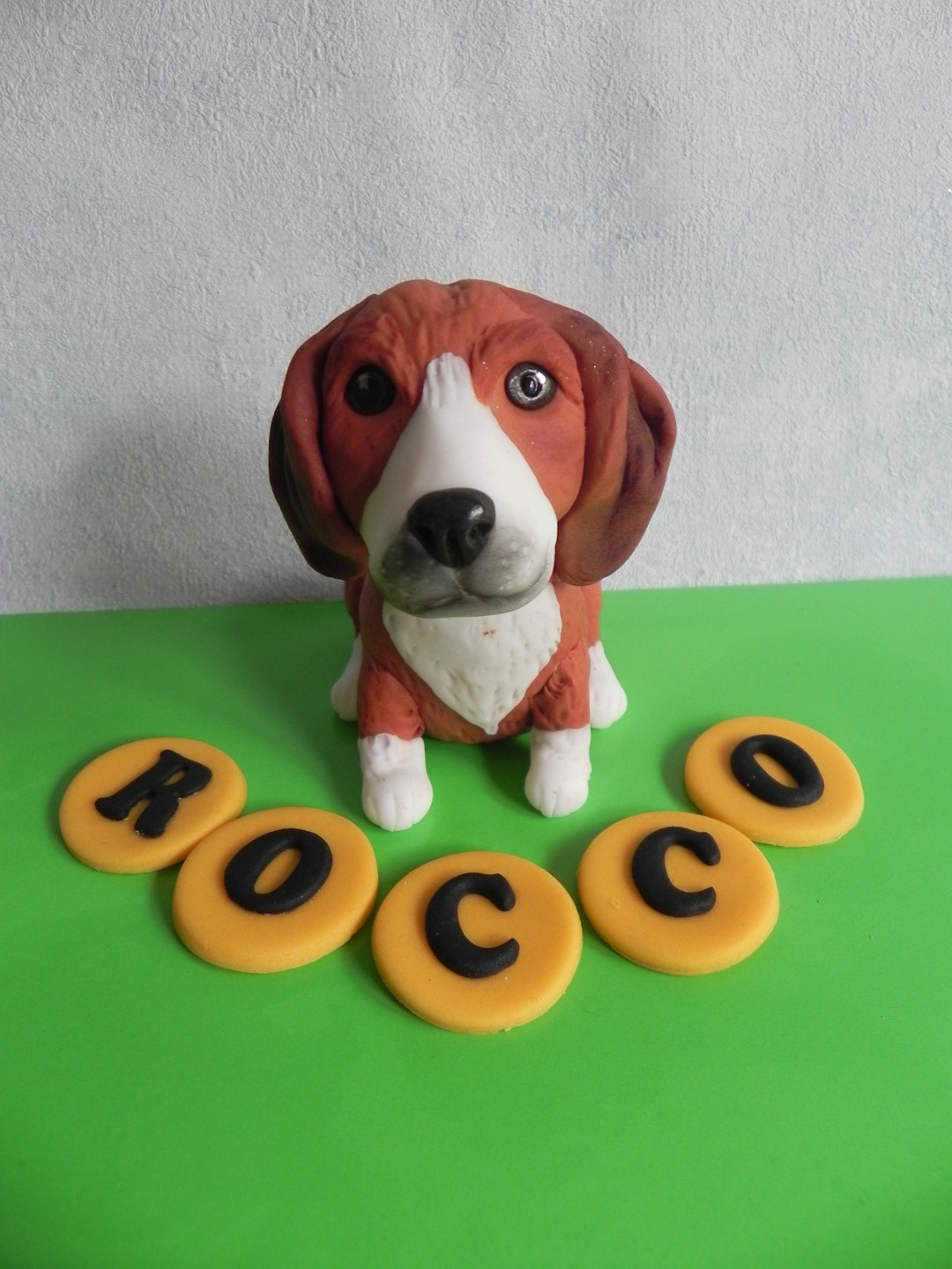 Fondant Dog Dog Topper Sugar Paste Dog Dog Decoration Etsy