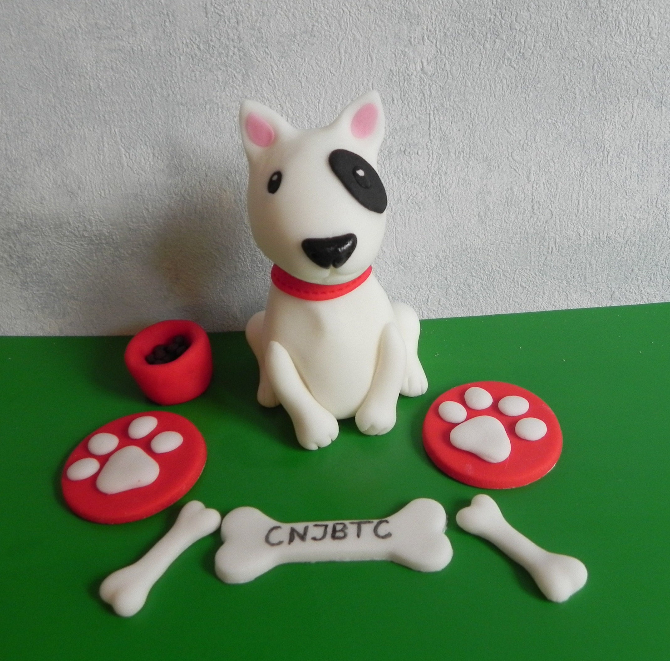 Fondant Pitbull Cake Topper Dog Cake Decoration Etsy Ireland