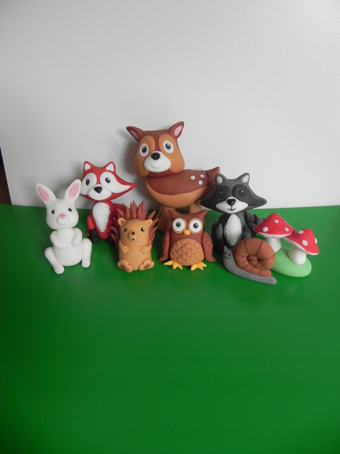 Woodland Cake Toppers Fondant Woodlands Sugar Paste Animals Etsy