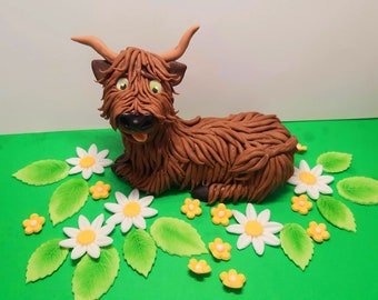 bull cake topper for birthday cake decoration for animal cake toppers with fondant bull cake topper