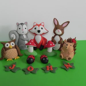 Fondant Woodland Animal Cake Toppers: Handmade Edible Forest Decor