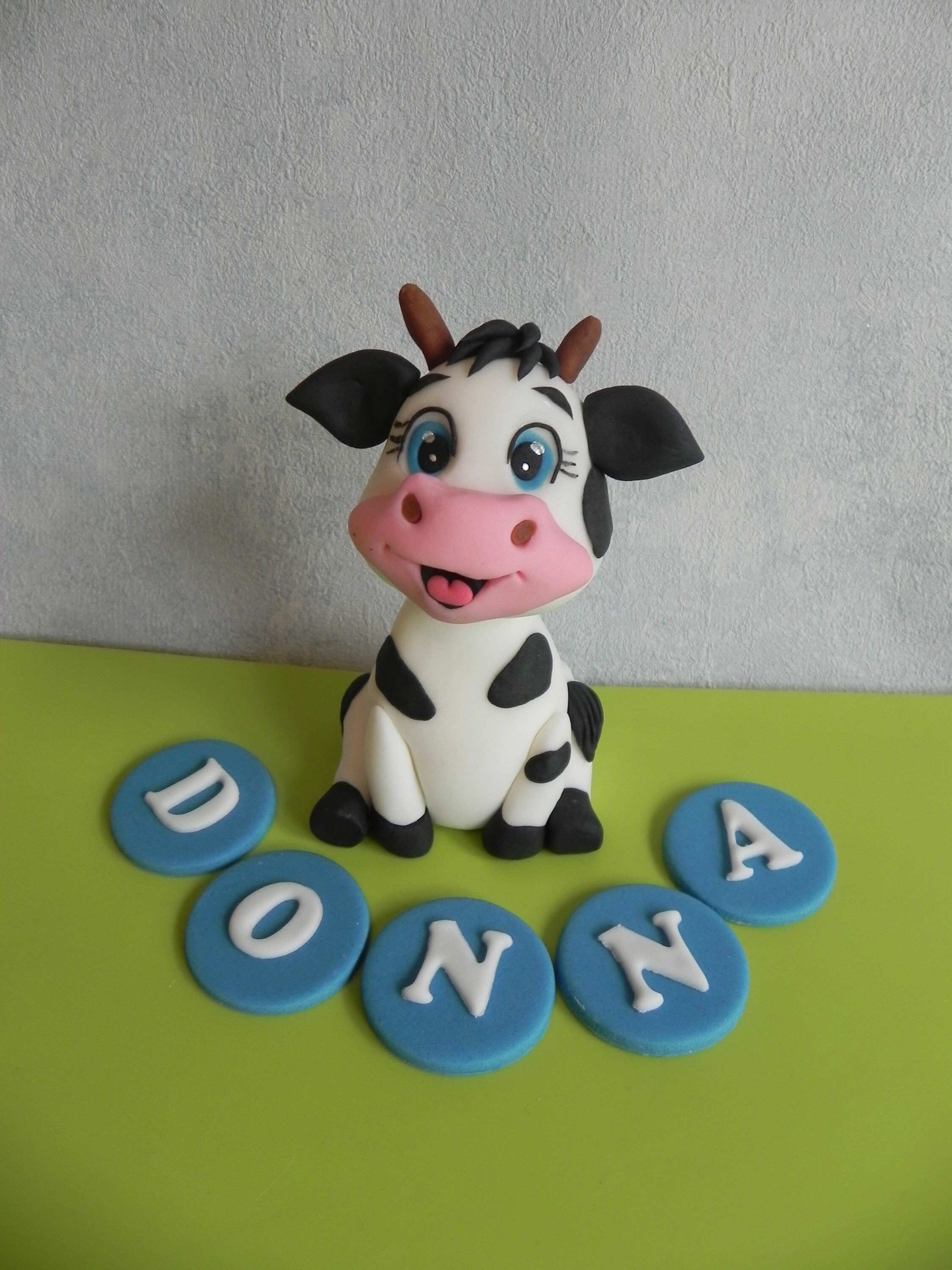 Set 7 Decorazioni Per Torte A Tema Mucca - Per Compleanni, Baby Shower E Feste Per Bambini
