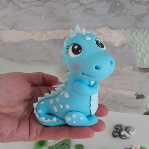 Dinosaur cake topper for birthday cake decorating, children's cake topper, fondant dinosaur cake decor