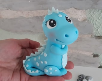 Dinosaur cake topper for birthday cake decorating, children&#39;s cake topper, fondant dinosaur cake decor