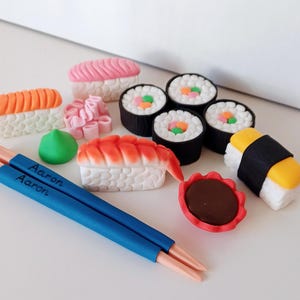 Sushi cake topper fondant -Japanese Food Theme, handmade edible cake decoration