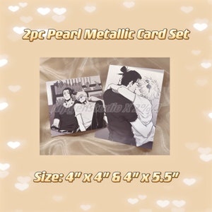 Unique Design 2pc Pearl Metallic Card Set