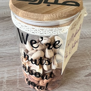 Personalized Glass Jars with Bamboo Lids