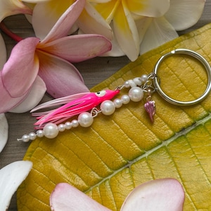 Handmade Fish Keychain – Ocean Gift – Fisherman Key Ring – Coastal Accessory – Fish Bag Charm – Beachy Stocking Stuffer