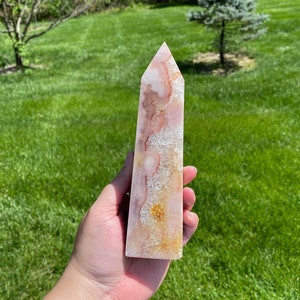Beautiful Druzy Pink Amethyst Tower