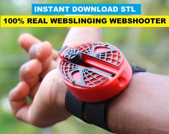 Working Spider-Man Web shooter which slings thread web for real - Instant STL File Download