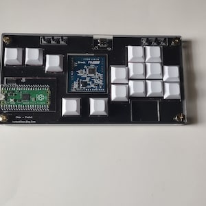 Mando sin palanca de diseño dividido y bolsillo transparente [P5] para PlayStation [PS5, PS4, PS3], Switch y PC