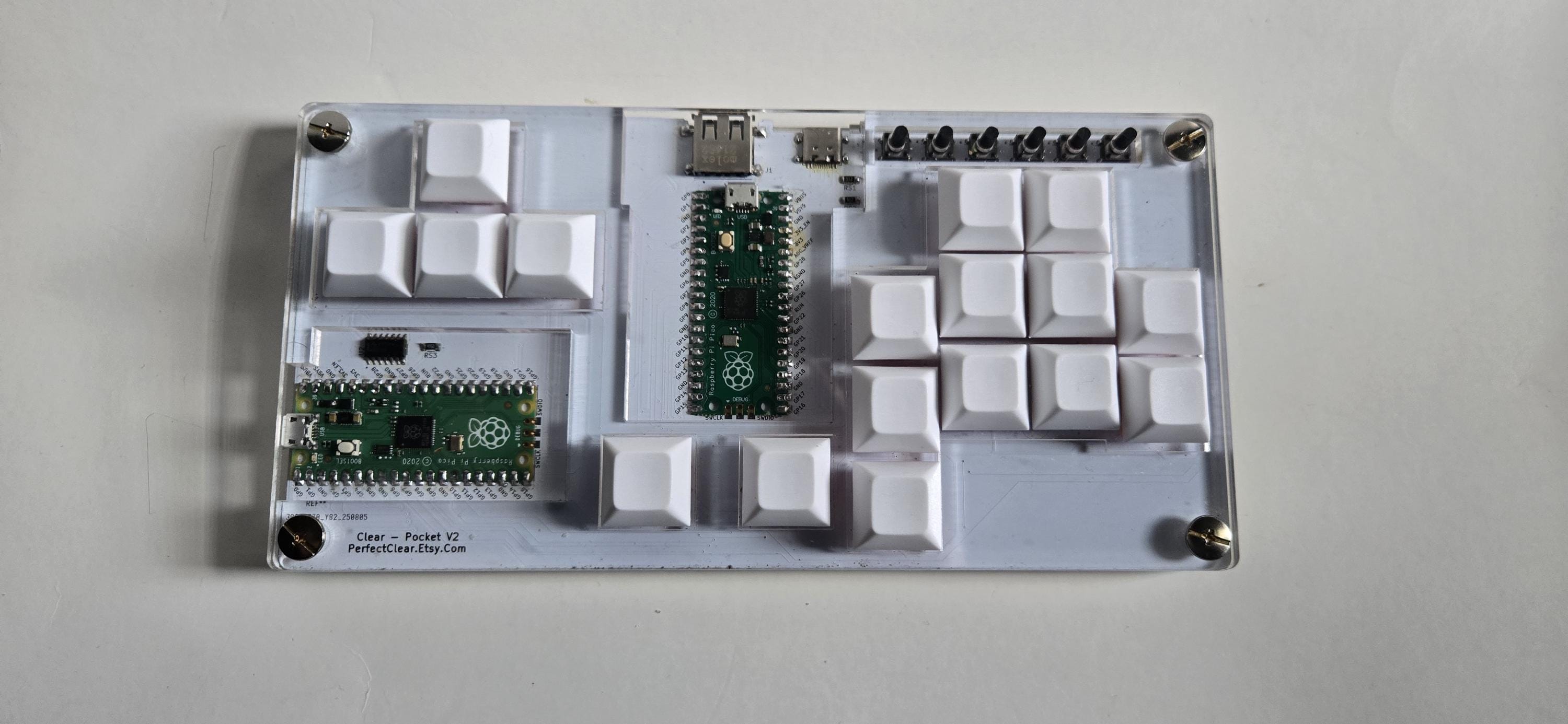 Split Box Controller Clear Pocket V2 | Split Layout Stickless Controller for Consoles [PS3 ...