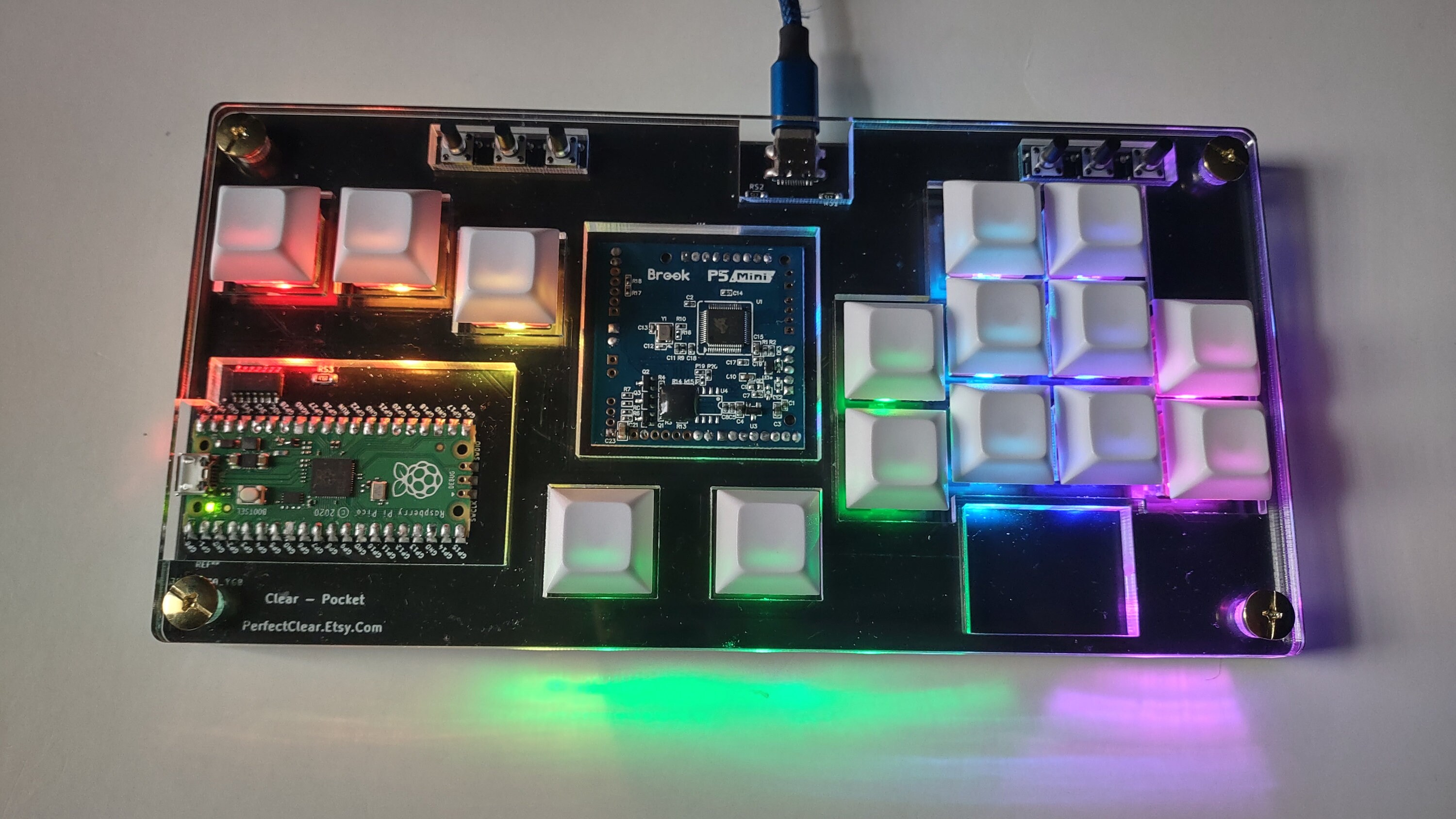 Clear Pocket [P5] | Split Layout Leverless Controller for Playstation ...