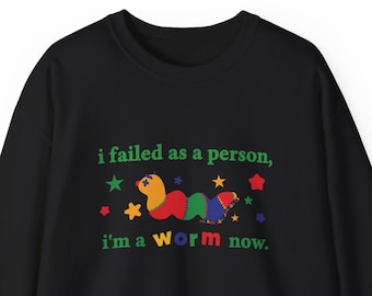 Helminthology Sweatshirt / Funny Worm Sweater / Kidcore Clothing / Kidcore Aesthetic Pullover / Funny Gift For Her / Funny Gift For Him