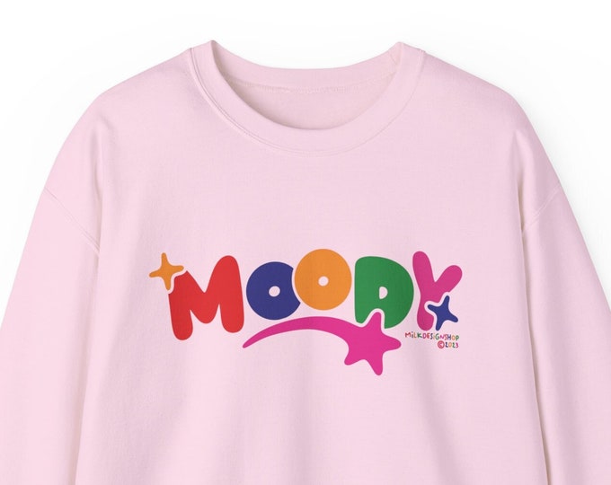 Moody Y2K Sweatshirt / Kidcore Pullover / Clowncore Clothing / Y2K Aesthetic Cute Comfy Sweater / Funny Gift For Her / Funny Gift For Him