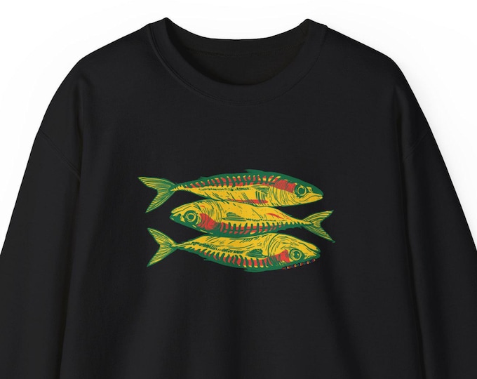 Colorful Fishing Sweatshirt Fish Pullover Unisex