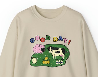 Farm Sweatshirt / Kawaii Sweatshirt / Kidcore Sweatshirt / Y2K Aesthetic Sweatshirt Sweater / Gift For Her Gift For Him