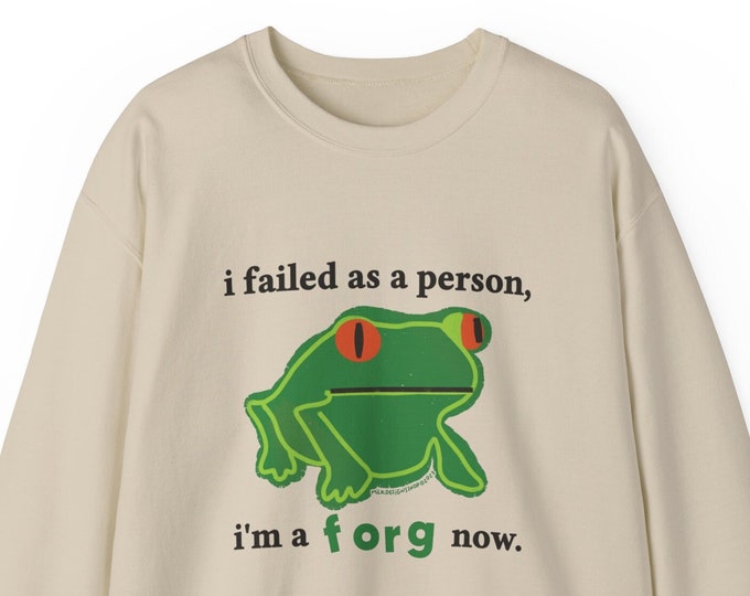 Batrachology Sweatshirt / Funny Biology Sweatshirt / Frog Sweater / Weird Funny Meme Sweatshirt / Funny Gift For Her / Funny Gift For Him