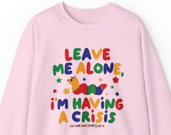Im Having A Crisis Sweatshirt / Kidcore Sweatshirt / Kidcore Clothing / Kidcore Crewneck Pullover Sweatshirt / Gift For Her / Gift For Him