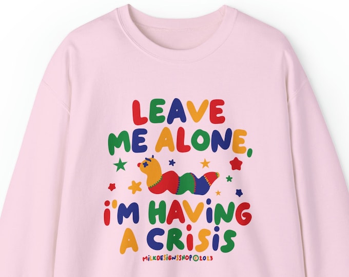 Im Having A Crisis Sweatshirt / Kidcore Sweatshirt / Kidcore Clothing / Kidcore Crewneck Pullover Sweatshirt / Gift For Her / Gift For Him