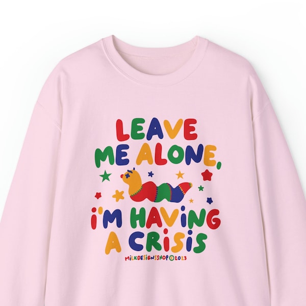 Im Having A Crisis Sweatshirt / Kidcore Sweatshirt / Kidcore Clothing / Kidcore Crewneck Pullover Sweatshirt / Gift For Her / Gift For Him