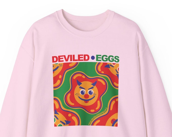 Deviled Eggs Sweatshirt / Kidcore Sweatshirt / Kidcore Aesthetic Pullover / Cute Kawaii Kidcore Clothing / Gift For Her / Gift For Him